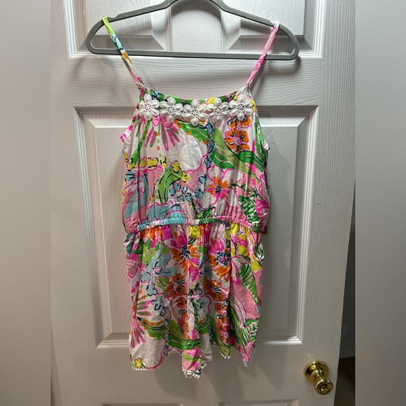 NWT Lilly Pulitzer for Target Girls Romper Size XL (14/16) Nosey Posey Print - Picture 5 of 6
